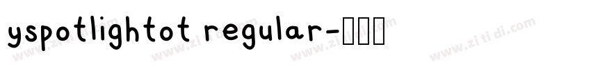 yspotlightot regular字体转换